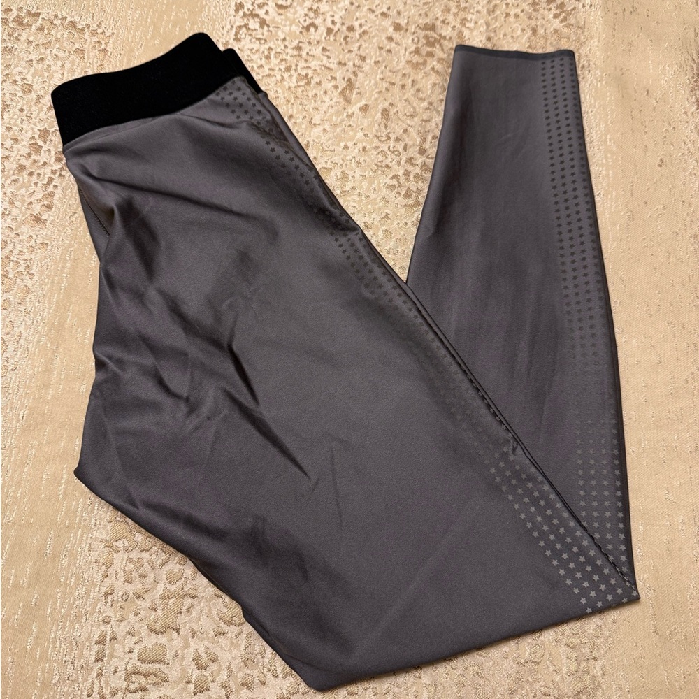 ultracor Black High-Rise Leggings with Tonal Dot Trim
